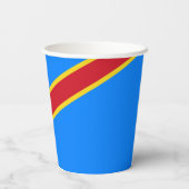 Vlag van Congo Kinshasa Papieren Bekers (Achterkant)