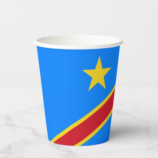 Vlag van Congo Kinshasa Papieren Bekers (Voorkant)
