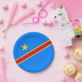 Vlag van Congo Kinshasa Papieren Bordje (Feest)