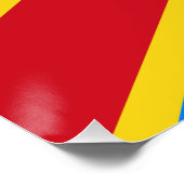 Vlag van Congo Kinshasa Perfect Poster (Hoek)