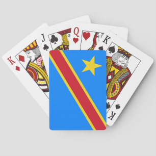 Vlag van Congo Kinshasa Pokerkaarten