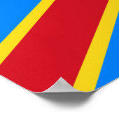 Vlag van Congo Kinshasa Poster (Hoek)