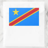 Vlag van Congo Kinshasa Rechthoekige Sticker (Tas)