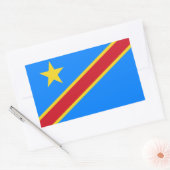 Vlag van Congo Kinshasa Rechthoekige Sticker (Envelop)