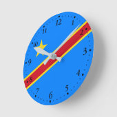 Vlag van Congo Kinshasa Ronde Klok (Hoek)