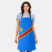 Vlag van Congo Kinshasa Schort (Gedragen)