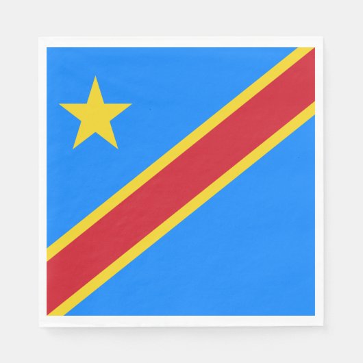 Vlag van Congo Kinshasa Servet (Voorkant)