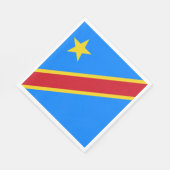 Vlag van Congo Kinshasa Servet (Hoek)