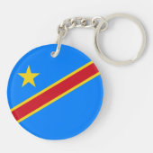 Vlag van Congo-Kinshasa Sleutelhanger (Achterkant)