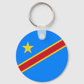 Vlag van Congo Kinshasa Sleutelhanger (Achterkant)