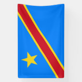Vlag van Congo Kinshasa Spandoek (Verticaal)