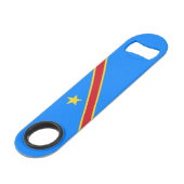 Vlag van Congo Kinshasa Speed Flessenopener (Voorkant Gekanteld)
