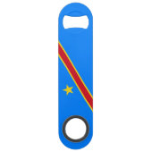 Vlag van Congo Kinshasa Speed Flessenopener (Voorkant)