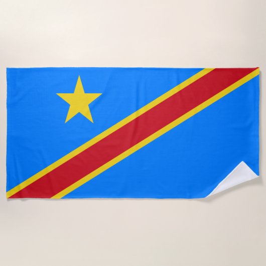 Vlag van Congo Kinshasa Strandlaken (Voorkant)