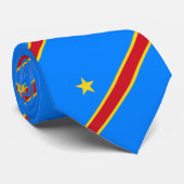 Vlag van Congo Kinshasa Stropdas (Opgerold)