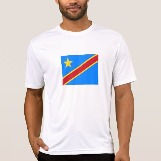 Vlag van Congo Kinshasa T-shirt (Voorkant)