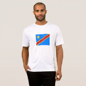 Vlag van Congo Kinshasa T-shirt (Voorkant volledig)