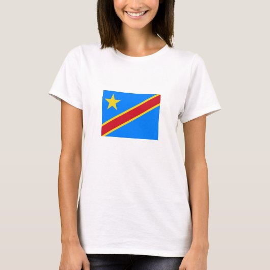Vlag van Congo Kinshasa T-shirt (Voorkant)