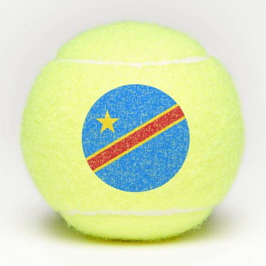Vlag van Congo Kinshasa Tennisballen (Voorkant)