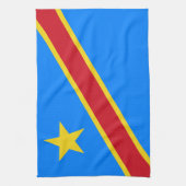 Vlag van Congo Kinshasa Theedoek (Verticaal)