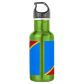 Vlag van Congo Kinshasa Waterfles (Achterkant)