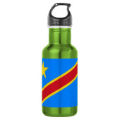 Vlag van Congo Kinshasa Waterfles (Voorkant)