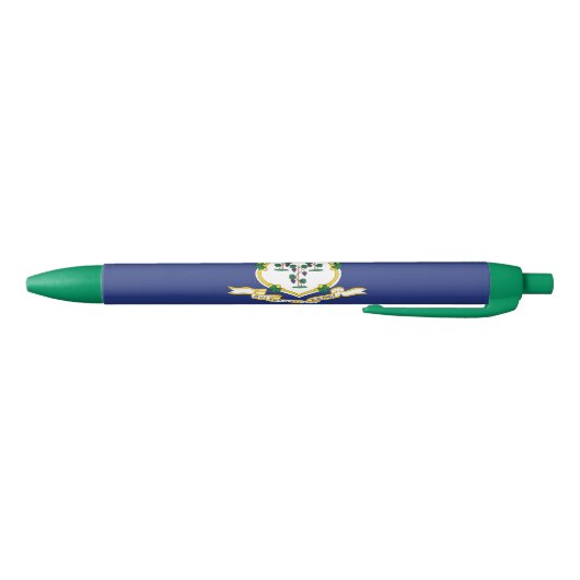 Vlag van Connecticut Blauwe Inkt Pen (Bodem)