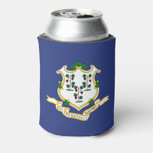 Vlag van Connecticut Blikjeskoeler (Blikje Achterkant)