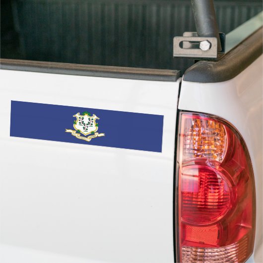 Vlag van Connecticut Bumpersticker (Op Truck)
