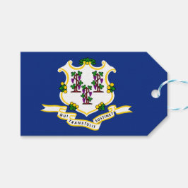 Vlag van Connecticut Cadeaulabel