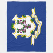 Vlag van Connecticut Fleece Deken (Voorkant)