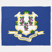 Vlag van Connecticut Fleece Deken (Voorkant (Horizontaal))
