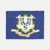 Vlag van Connecticut Fleece Deken (Voorkant (Horizontaal))