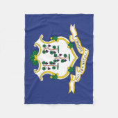 Vlag van Connecticut Fleece Deken (Voorkant)