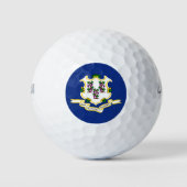 Vlag van Connecticut Golfballen (Voorkant)