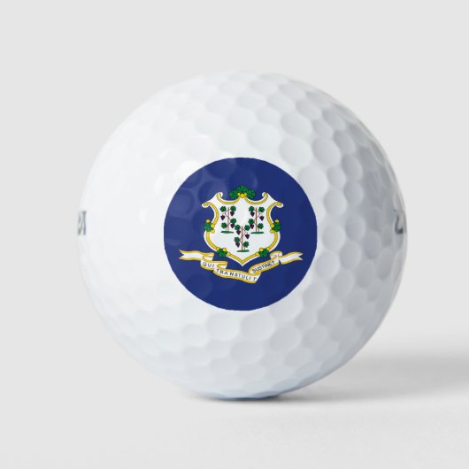 Vlag van Connecticut Golfballen (Voorkant)