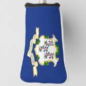 Vlag van Connecticut Golfheadcover (Draai 90)