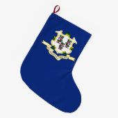 Vlag van Connecticut Grote Kerstsok (Voorkant (Hangend))