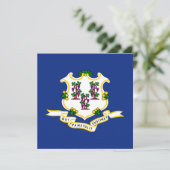 Vlag van Connecticut Kaart (Staand voorkant)