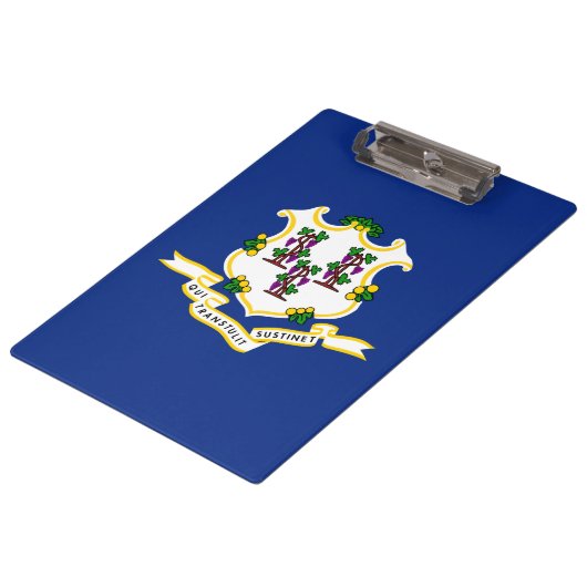 Vlag van Connecticut Klembord (Gekanteld)