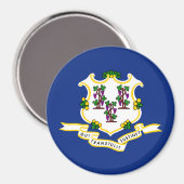 Vlag van Connecticut Magneet (Voorkant / Achterkant)