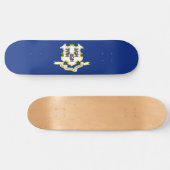 Vlag van Connecticut Persoonlijk Skateboard (Horizontaal)