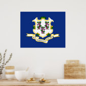 Vlag van Connecticut Poster (Keuken)