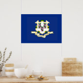 Vlag van Connecticut Poster (Keuken)