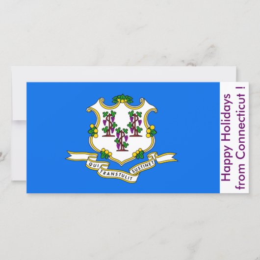 Vlag van Connecticut, Prettige Feestdagen vanuit d Feestdagenkaart (Voorkant)