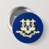 Vlag van Connecticut Ronde Button 7,6 Cm (Voorkant /achterkant)