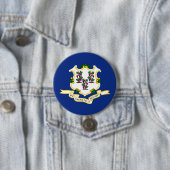 Vlag van Connecticut Ronde Button 7,6 Cm (In situ)
