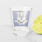 Vlag van Connecticut Shot Glas (Achterkant)