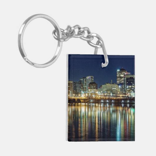 Vlag van Connecticut Sleutelhanger (Voorkant Links)