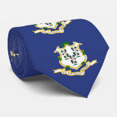 Vlag van Connecticut Stropdas (Opgerold)